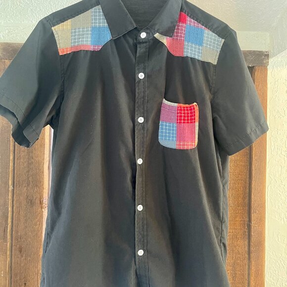 Mymstorm patchwork button down shirt - Picture 2 of 3